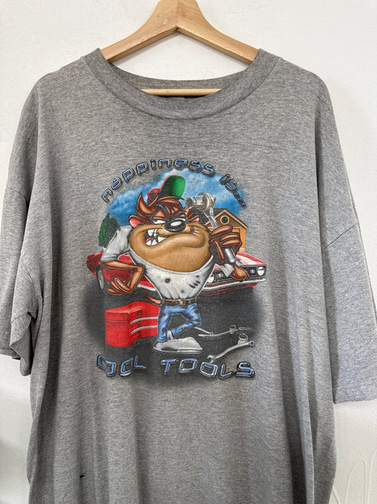 Vintage Thrashed Looney Tunes Taz Cool Tools Tee XXL